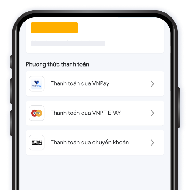 Chọn Phương thức và tiến hành thanh toán